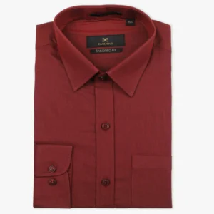 Eminent Men's Chambray Shirt - Maroon