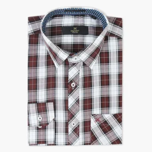 Eminent Men's Check Shirt - Maroon