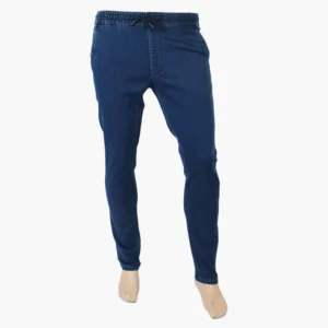 Eminent Men's Knitted Denim Pant - Mid Blue
