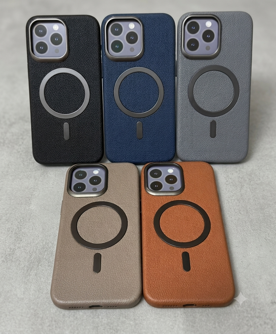 Product Name: Lux-Case Collection - Premium MagSafe Leather iPhone Cases - Image 2